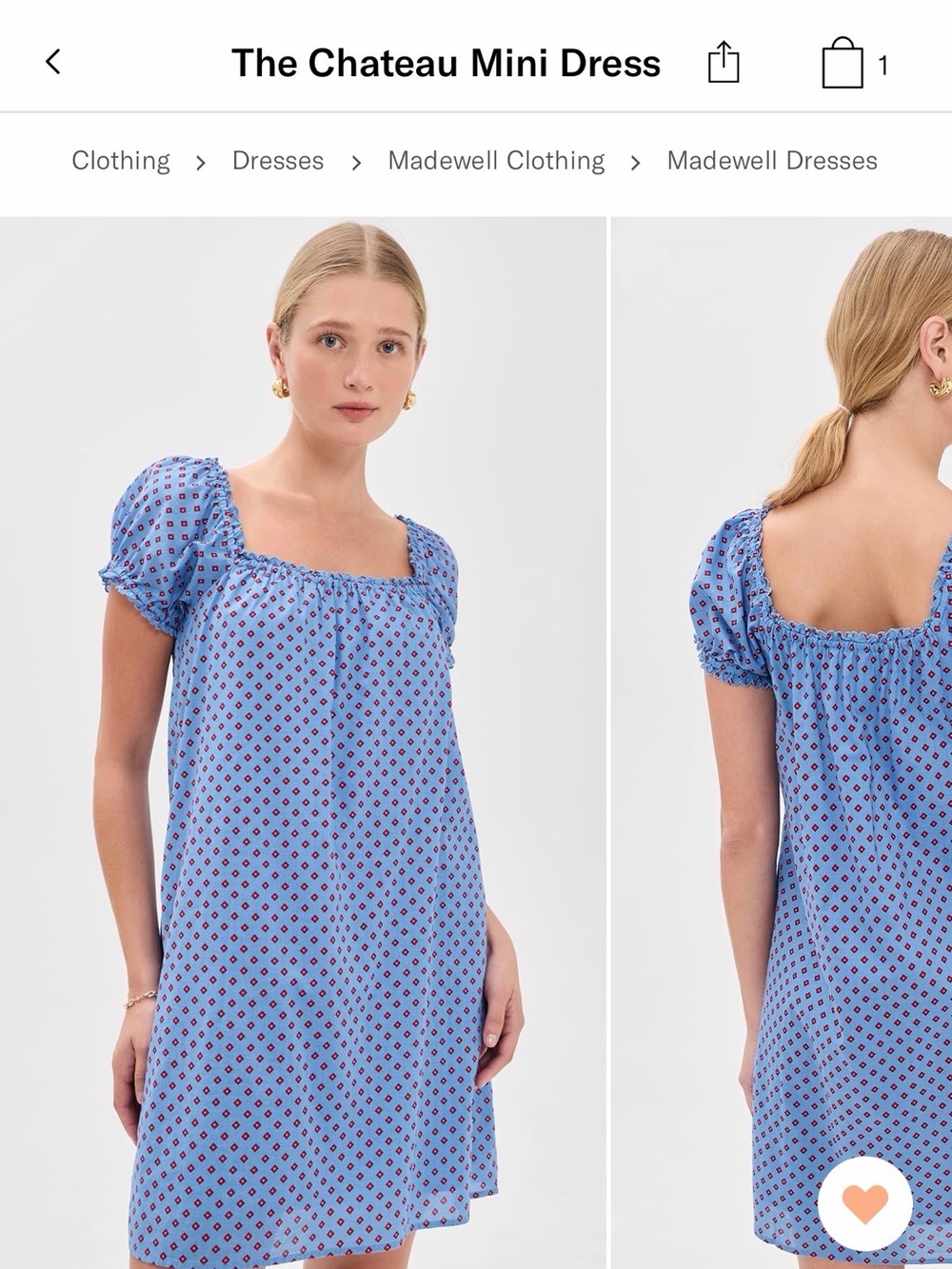 Madewell Chateau Mini Dress